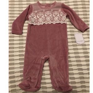 Kyle & Deena Pink Velour Bodysuit